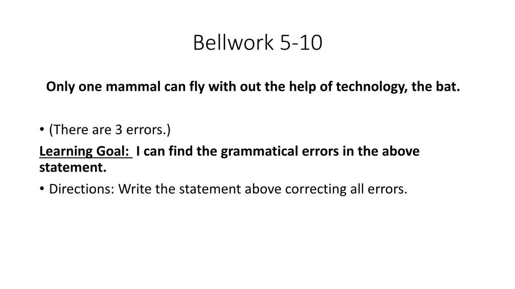 bellwork 5 10