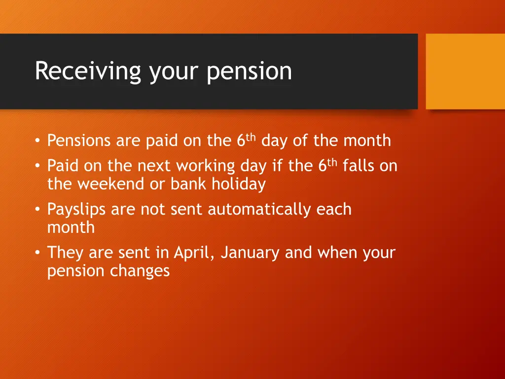 receiving your pension 1