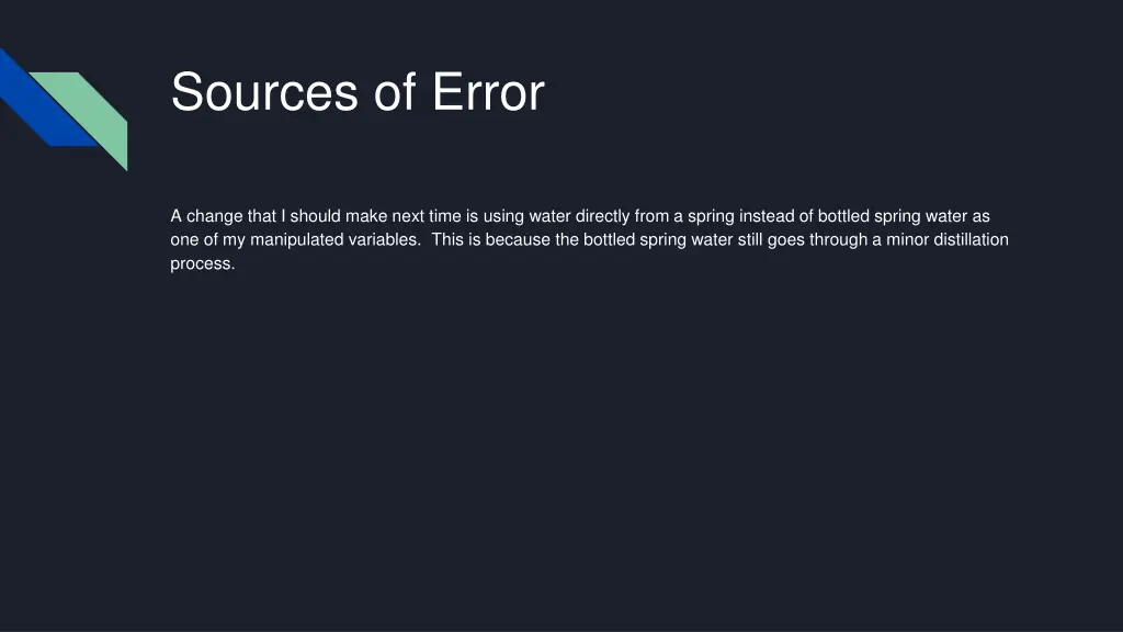 sources of error