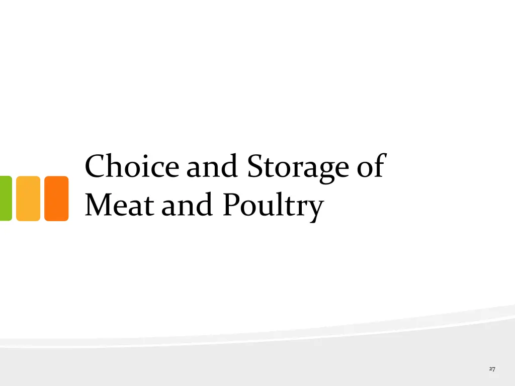 choice and storage of meat and poultry