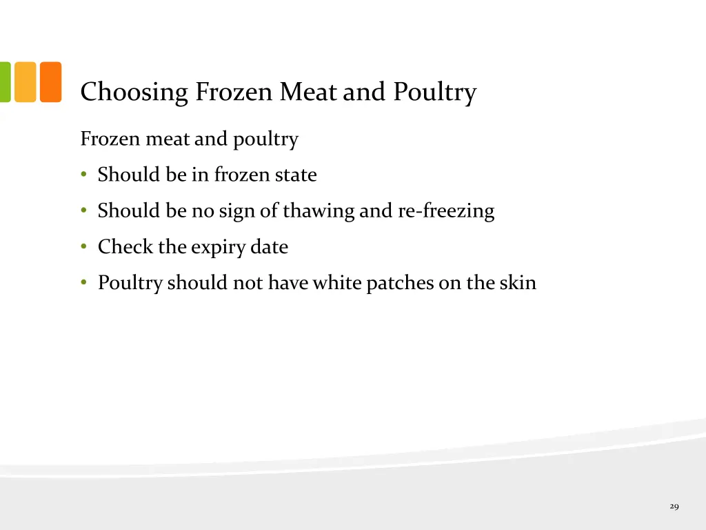 choosing frozen meat and poultry