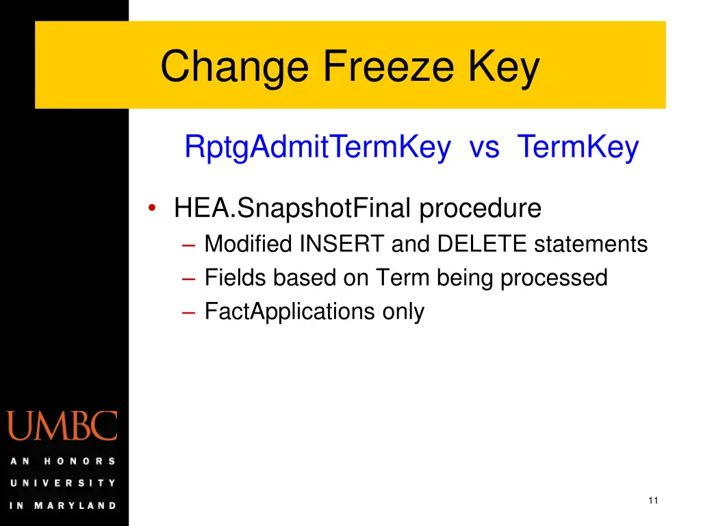 change freeze key