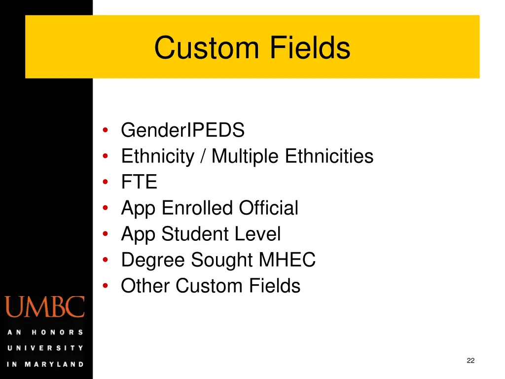 custom fields