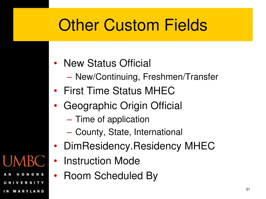 other custom fields