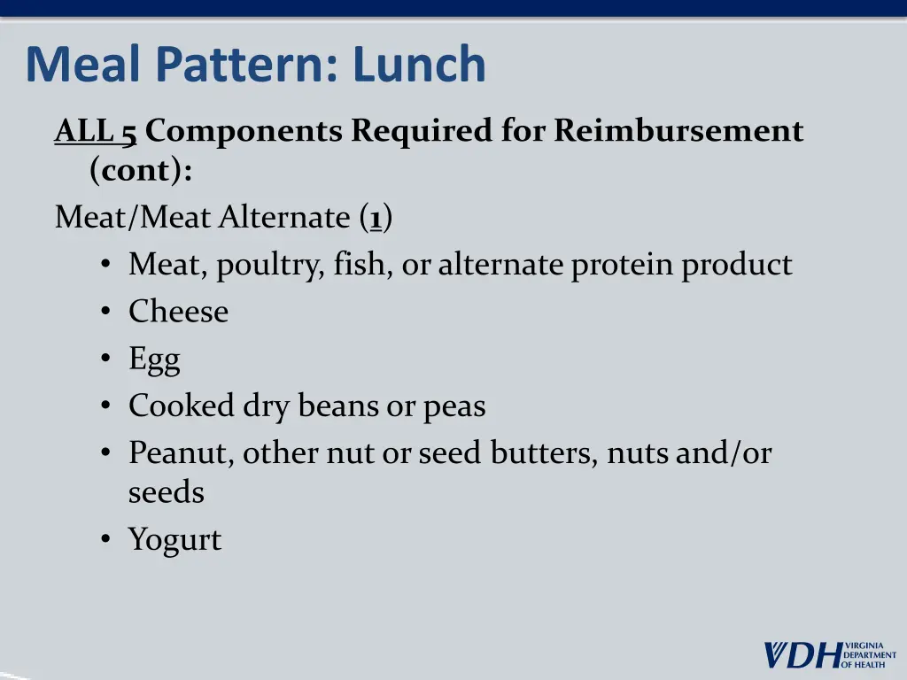 meal pattern lunch 1