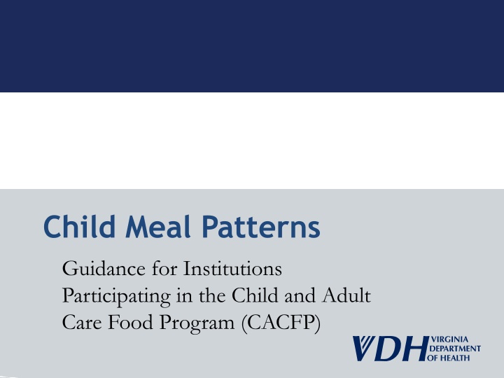 child meal patterns