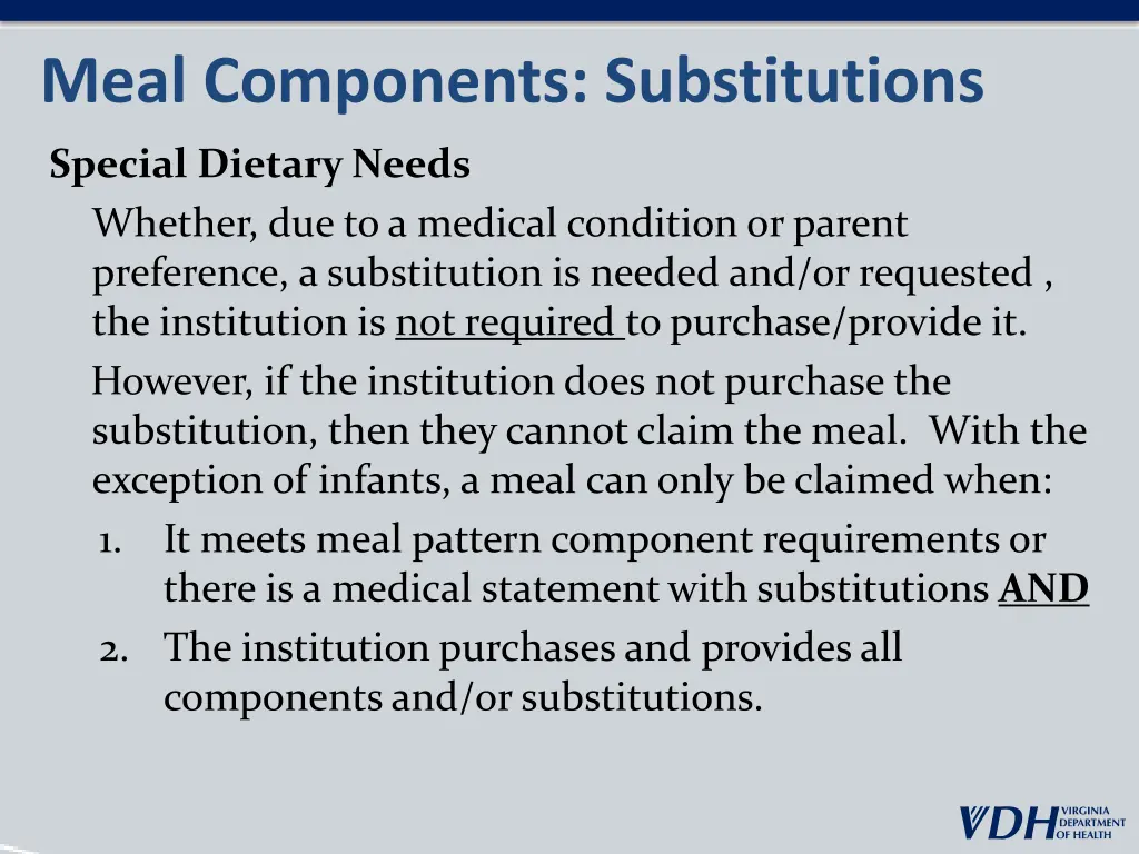 meal components substitutions 1