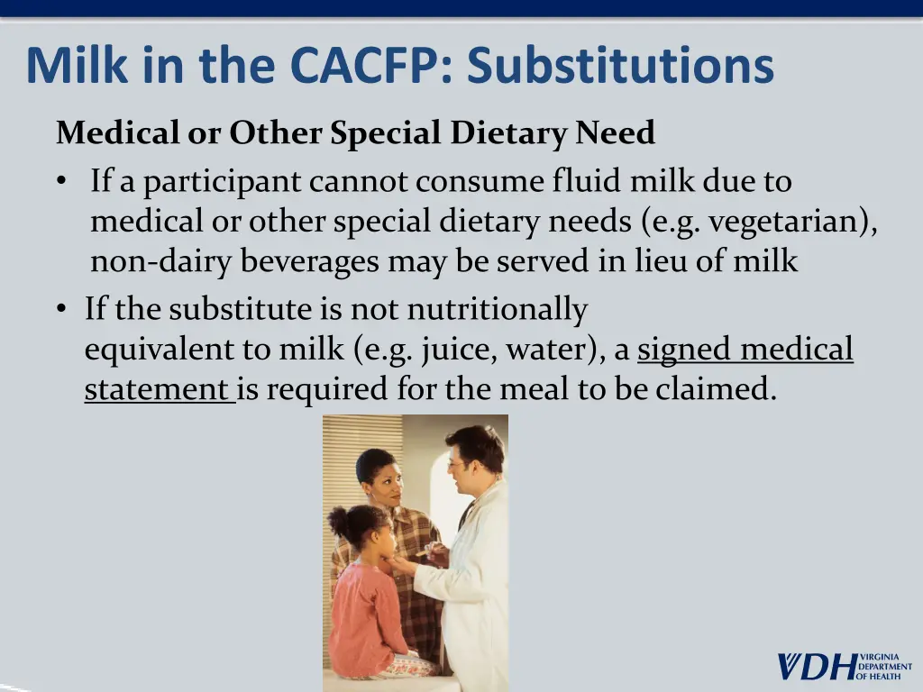 milk in the cacfp substitutions