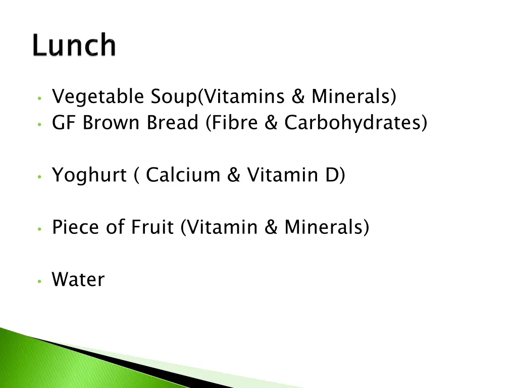 vegetable soup vitamins minerals gf brown bread