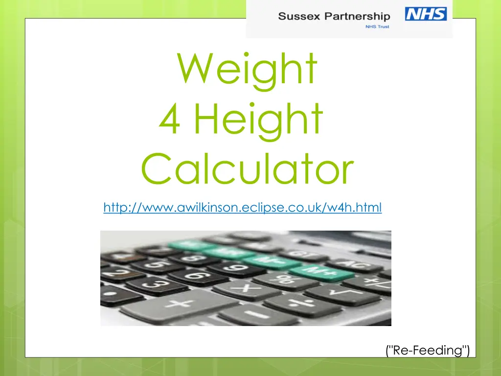 weight 4 height calculator