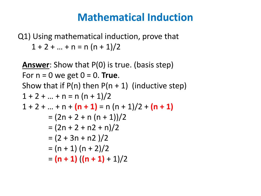 mathematical induction 2