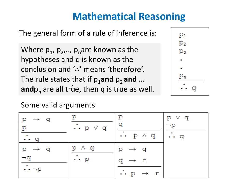 mathematical reasoning 1