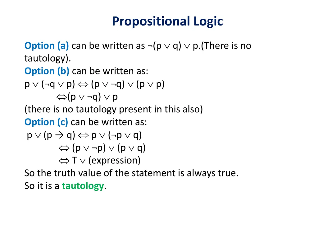 propositional logic 12