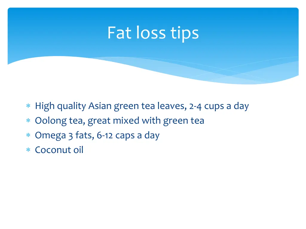 fat loss tips