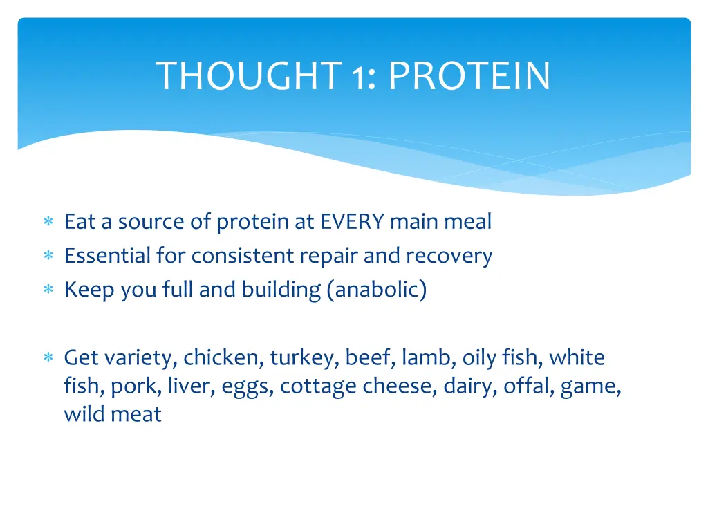 thought 1 protein