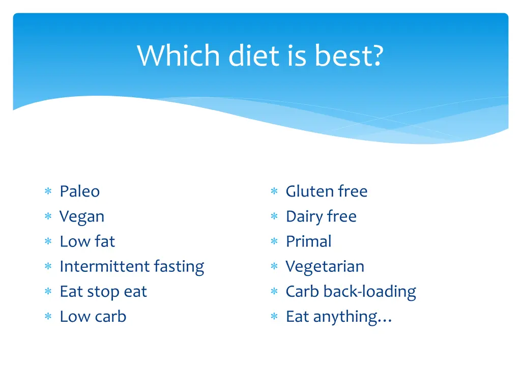 which diet is best