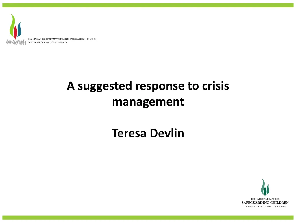 a suggested response to crisis management