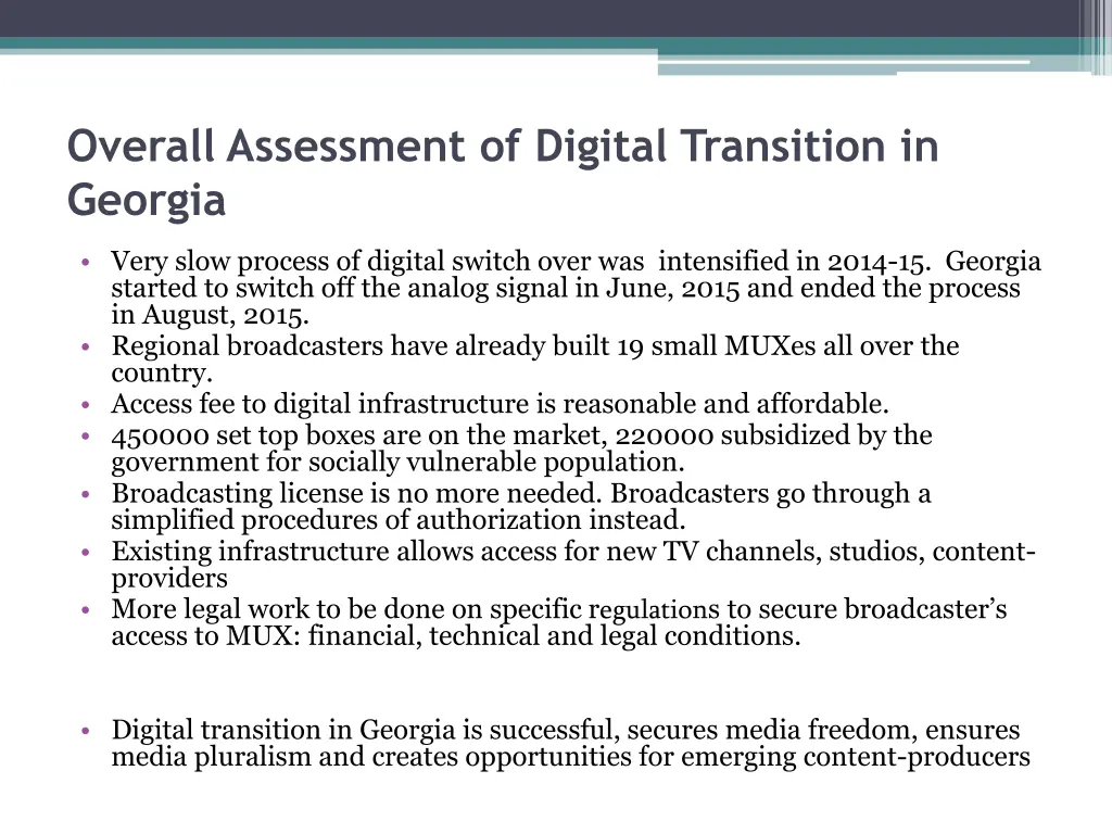 overall assessment of digital transition