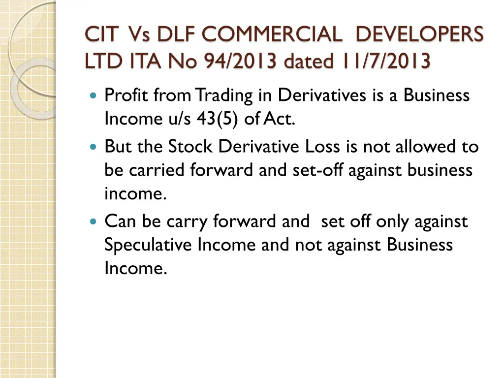 cit vs dlf commercial developers