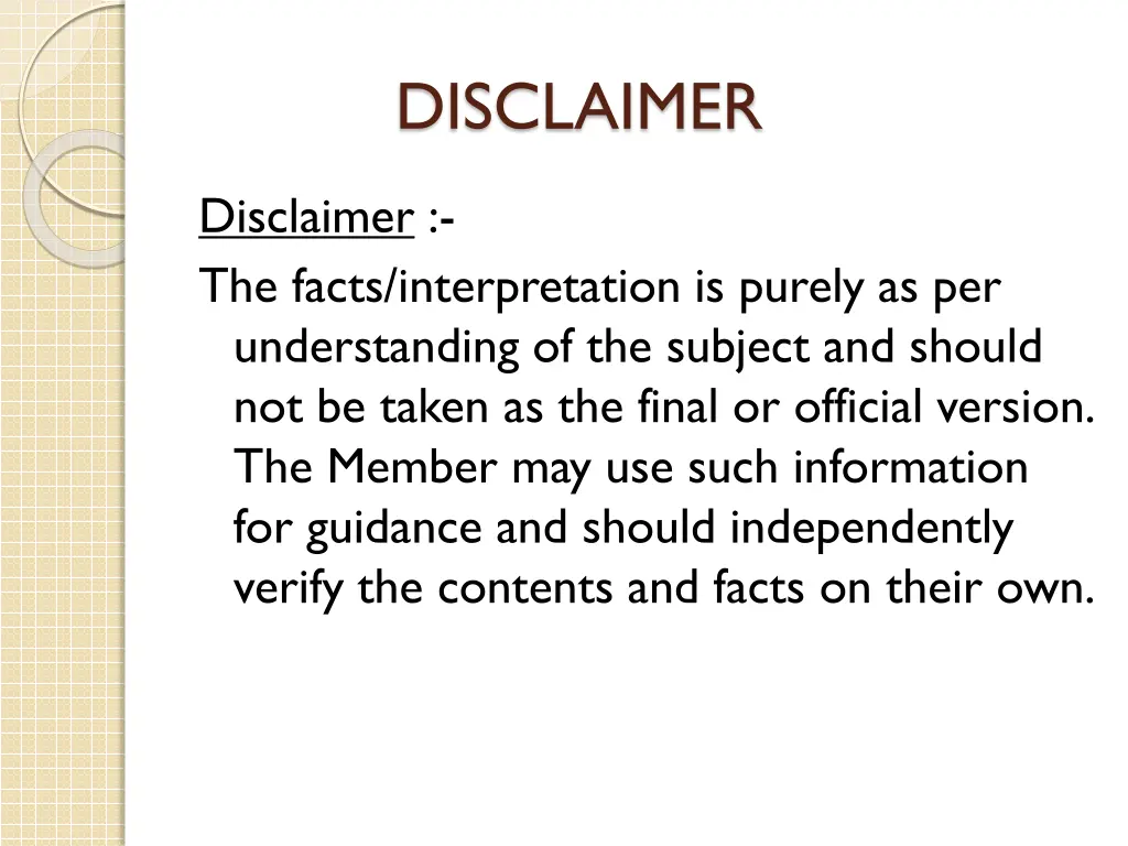 disclaimer