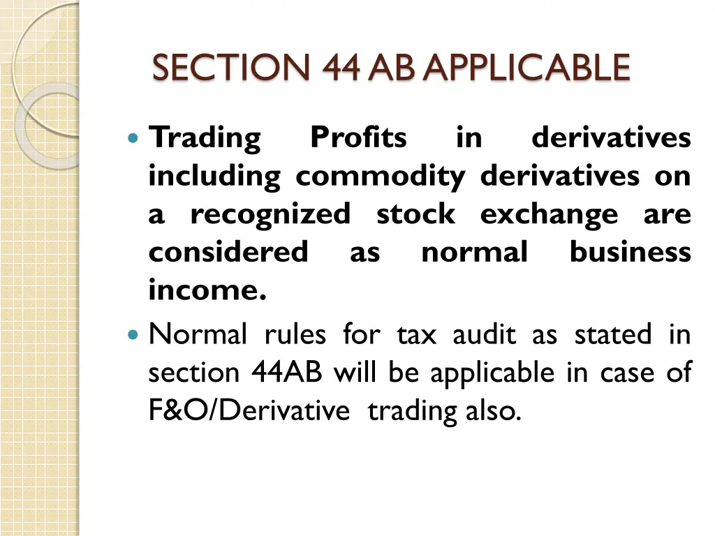 section 44 ab applicable