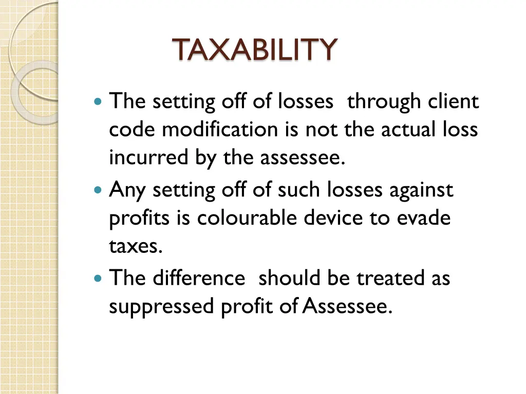 taxability