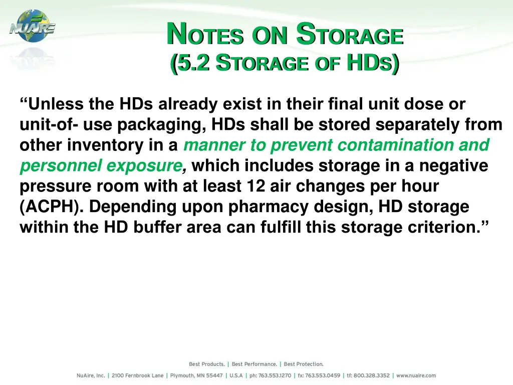 n otes on s torage 5 2 s torage of hd s