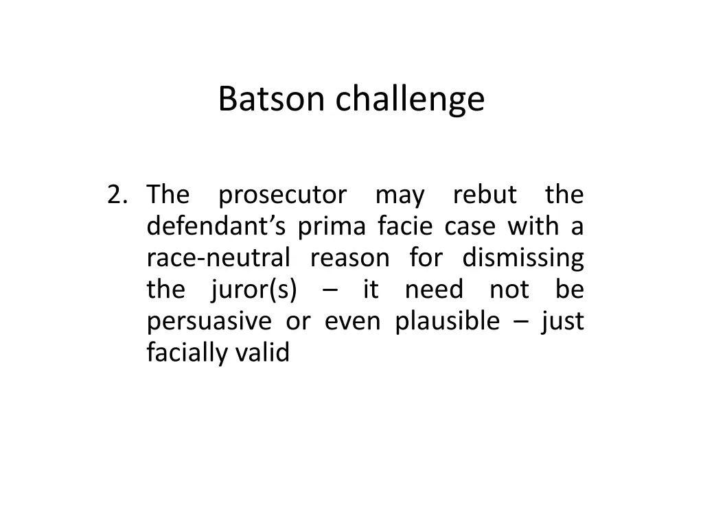 batson challenge 1