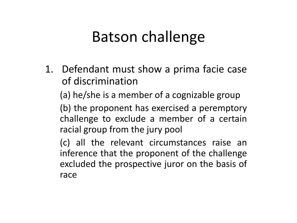 batson challenge