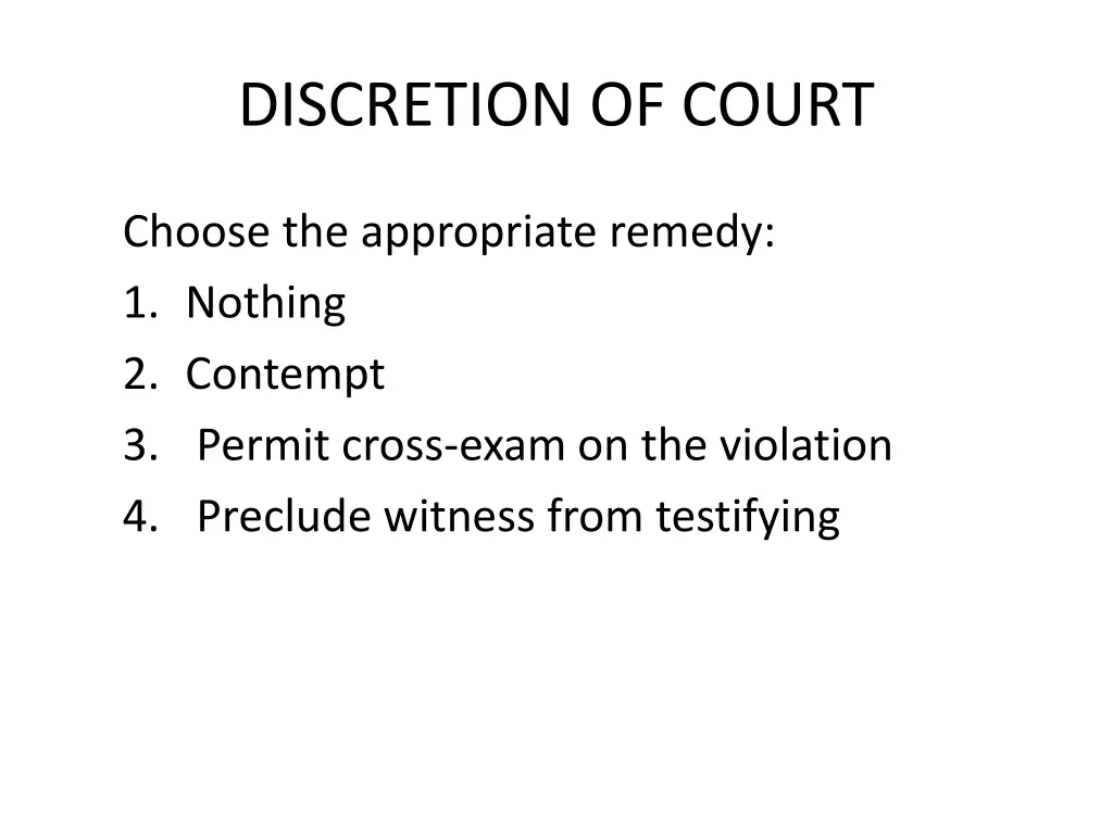 discretion of court