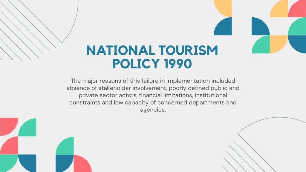 national tourism policy 1990