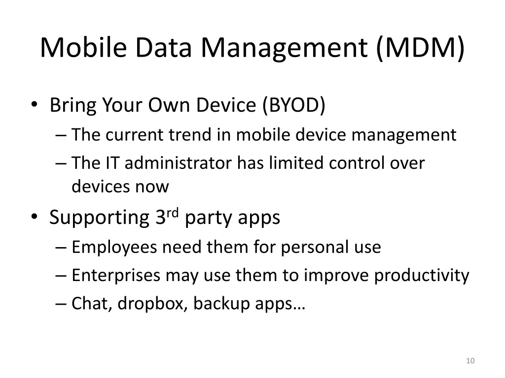 mobile data management mdm