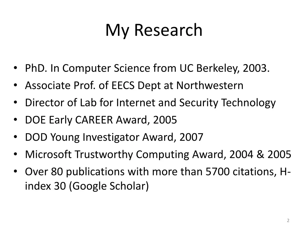 my research