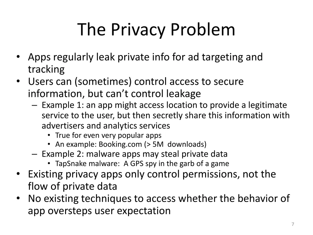 the privacy problem