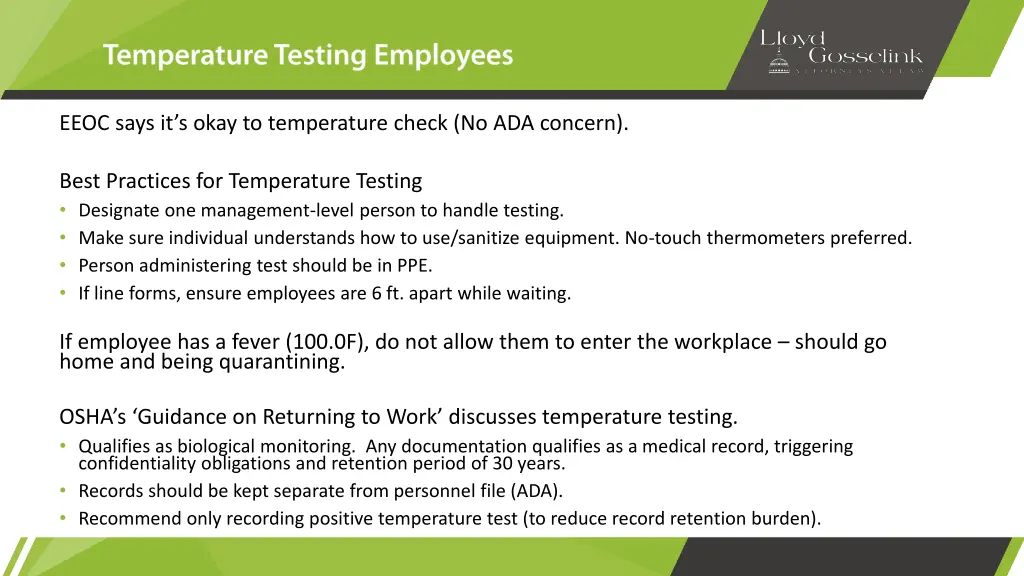 eeoc says it s okay to temperature check