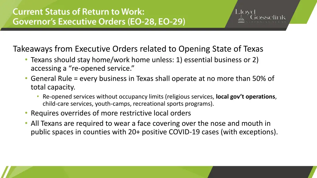 takeaways from executive orders related