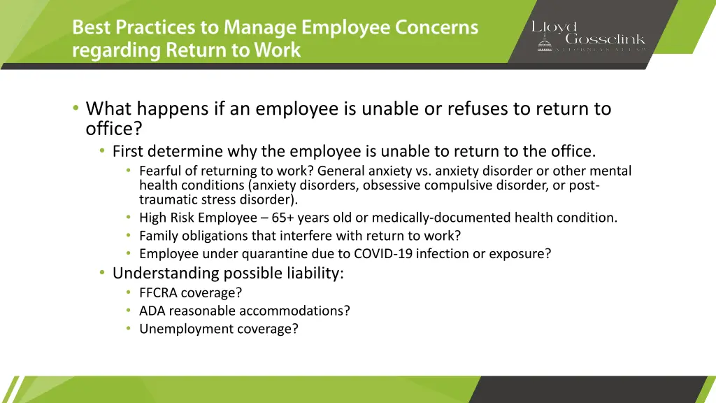 what happens if an employee is unable or refuses