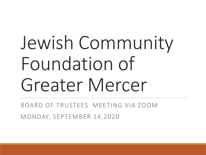 jewish community foundation of greater mercer