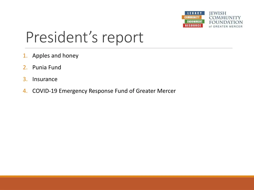 president s report