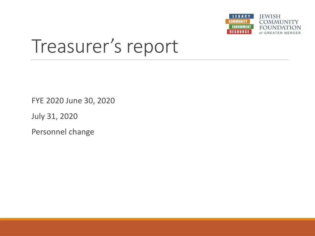 treasurer s report