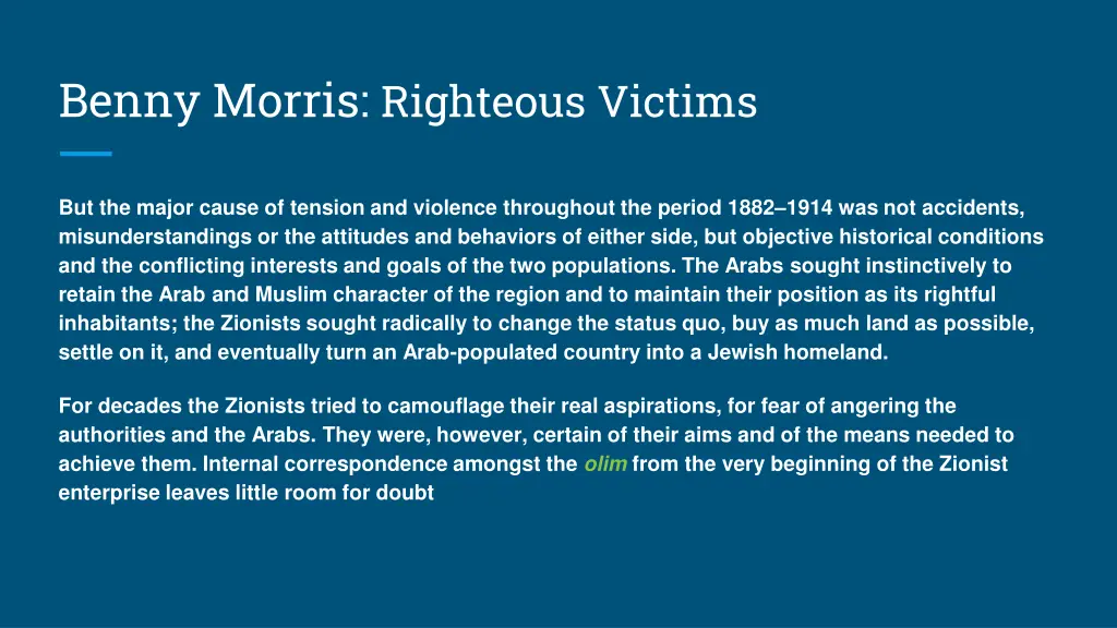 benny morris righteous victims