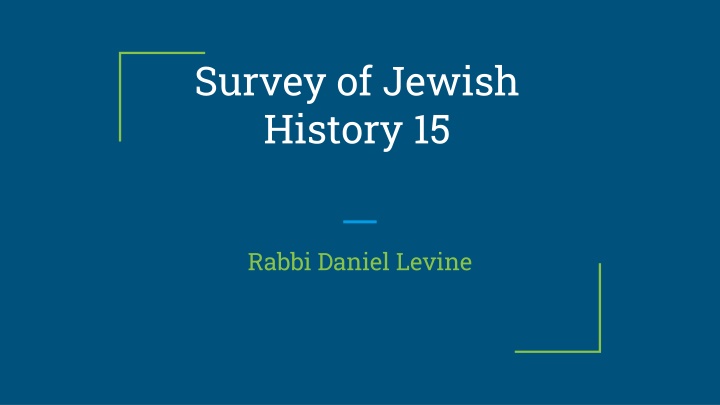 survey of jewish history 15