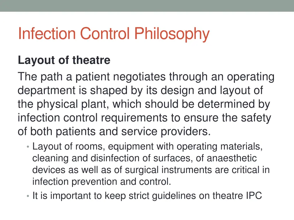 infection control philosophy 1