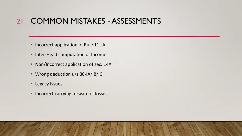 21 common mistakes assessments