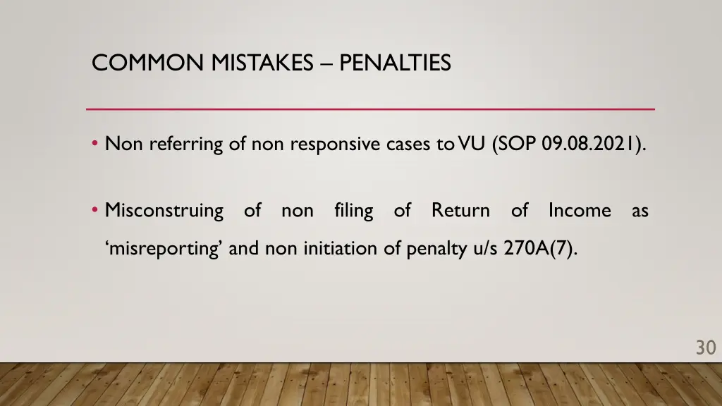 common mistakes penalties 1