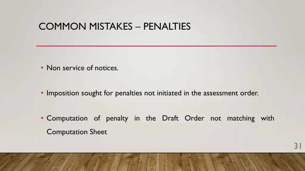 common mistakes penalties 2