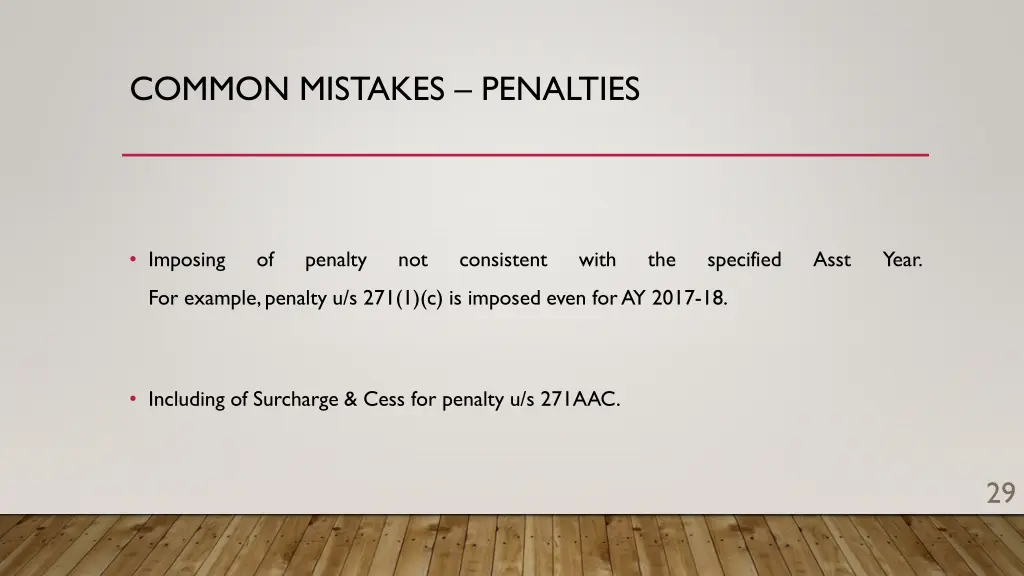 common mistakes penalties