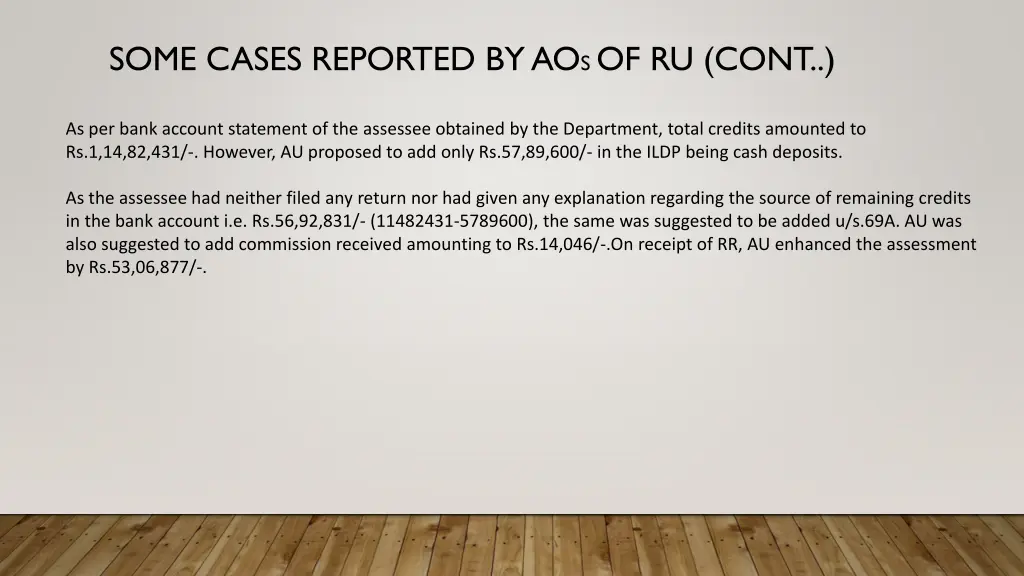 some cases reported by ao s of ru cont 10