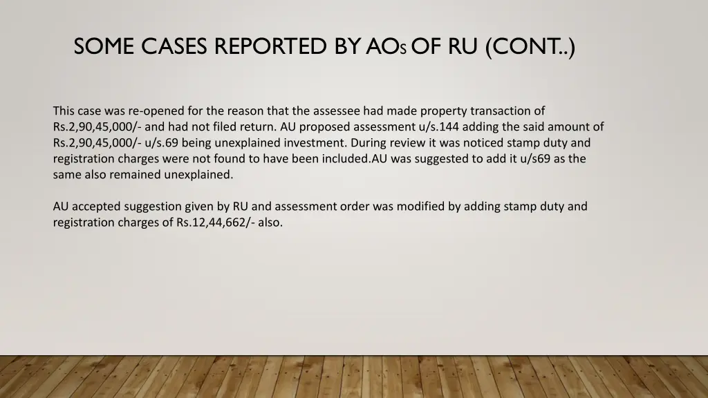 some cases reported by ao s of ru cont 16