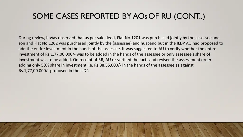 some cases reported by ao s of ru cont 17